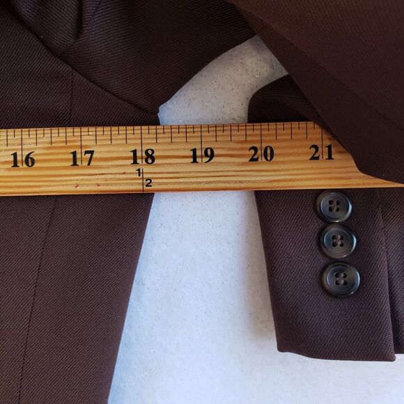 Pendleton Blazer Jacket Womens Size 4 100% Virgin Wool Brown Vintage USA Fabric - Picture 4 of 11